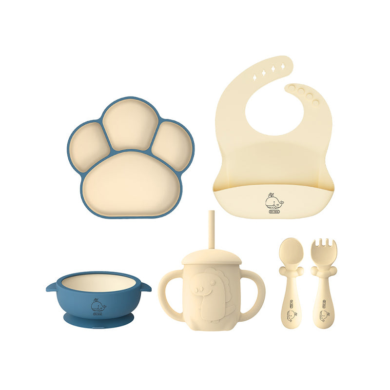 Set Alat Makan Bayi Silikon 5 Buah - BY05