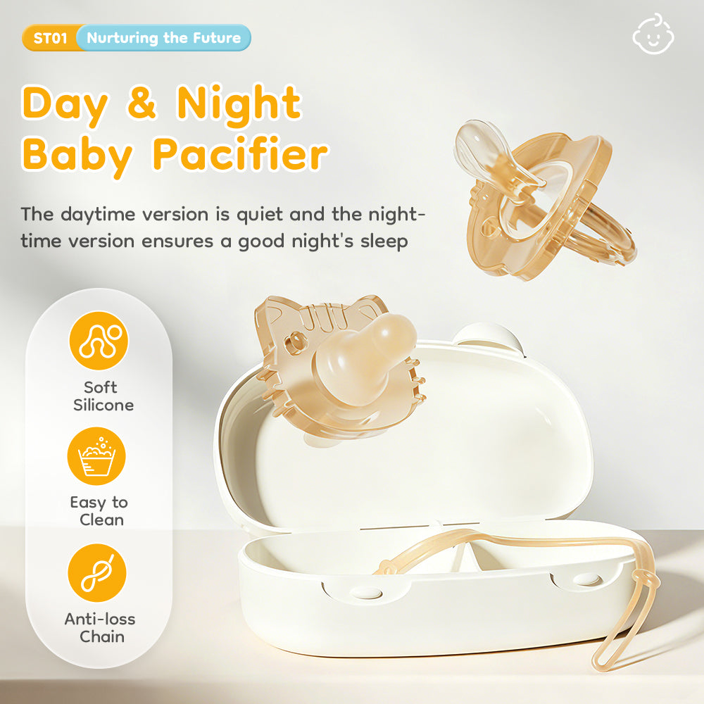 Minimalist Silicone Baby Pacifier Set - ST10