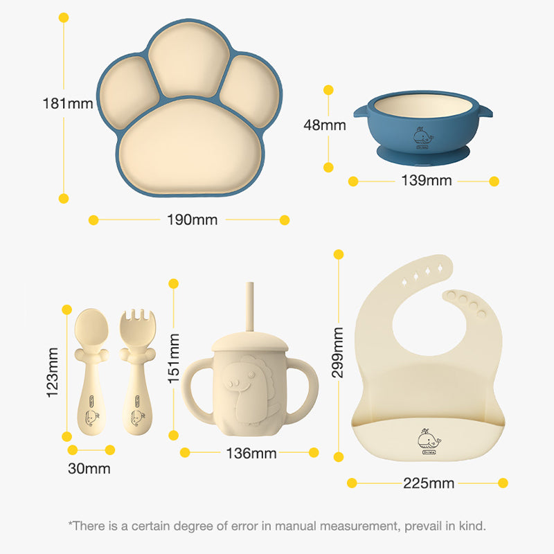Set Alat Makan Bayi Silikon 5 Buah - BY05